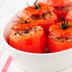 Gefüllte Tomaten mit Reis